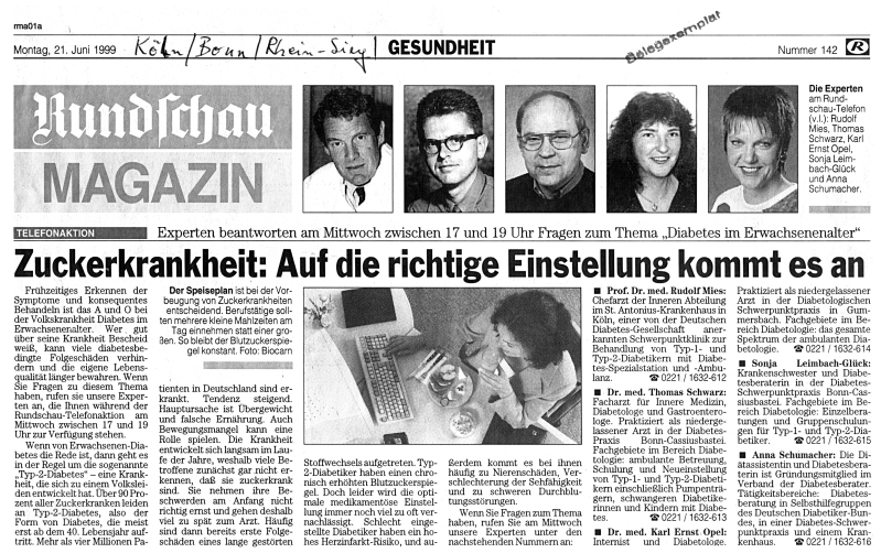 Kölner Rundschau 21.06.1999
